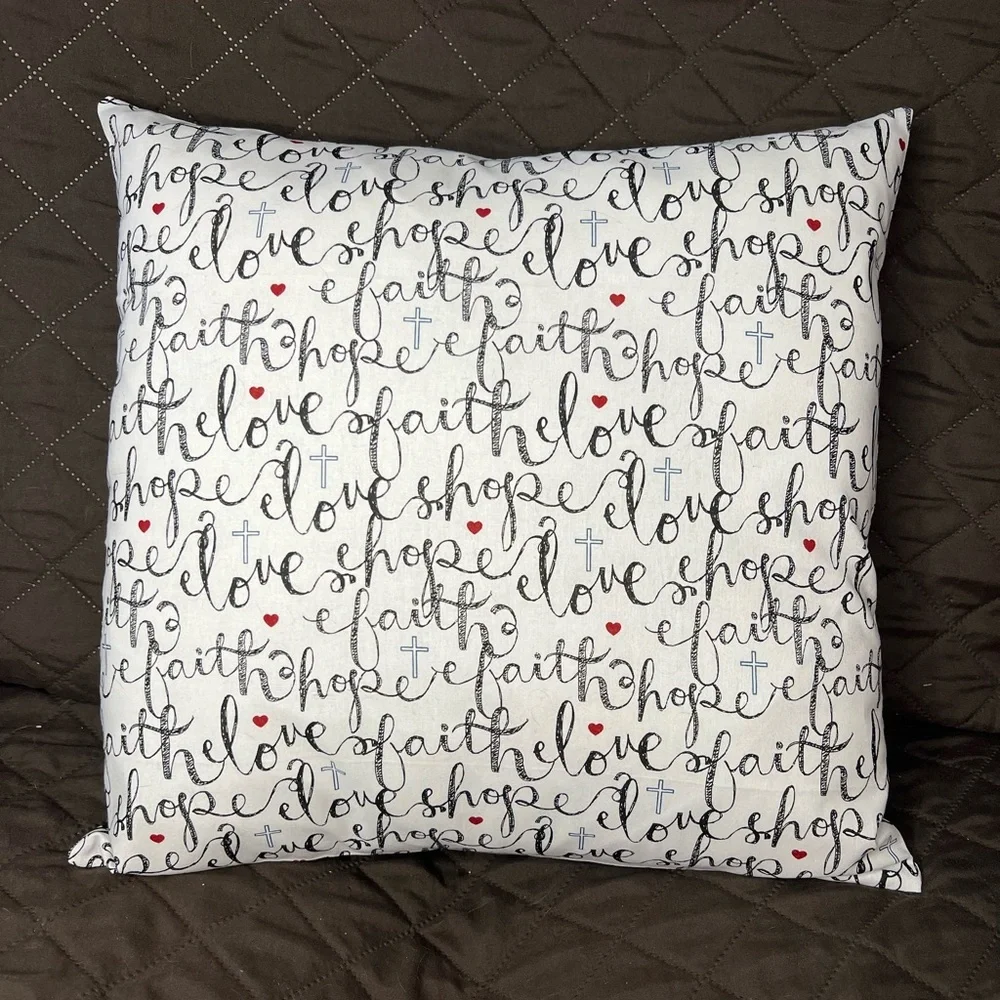 Hand Crafted Accent Pillow Cover 18”x18” Throw Pillow Cover Only Black White